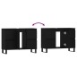 vidaXL Mueble de baño madera de ingeniería negro 80x33x60 cm