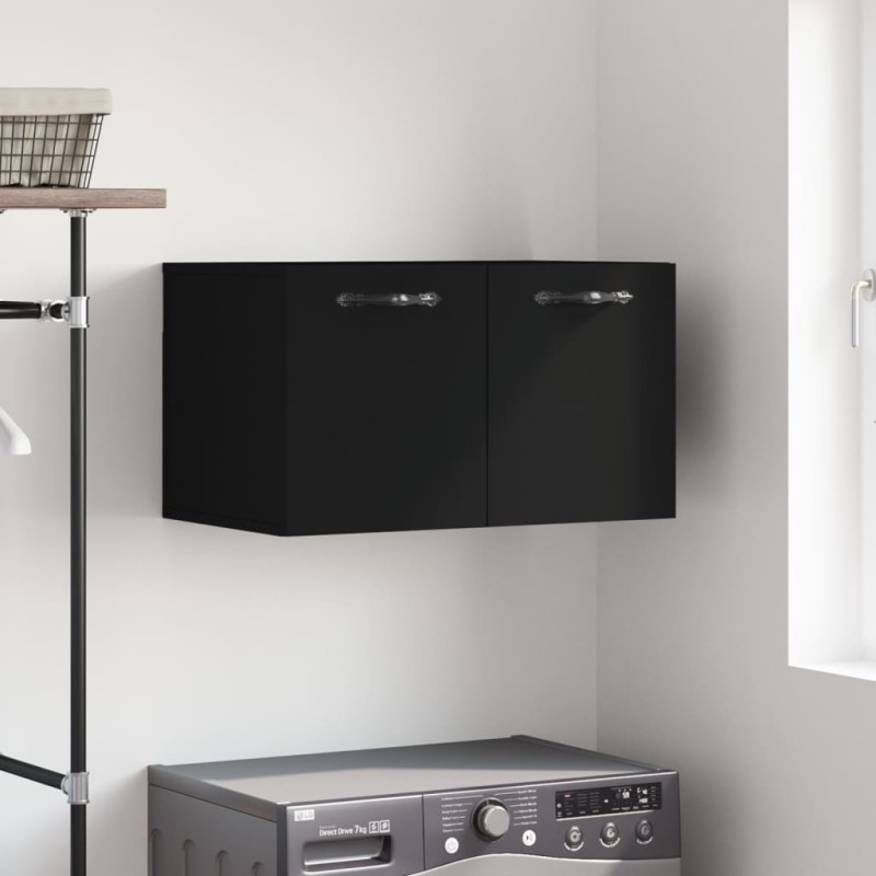 vidaXL Armario de pared madera de ingeniería negro 60x36,5x35 cm vidaXL Armario de pared madera de ingeniería negro 60x36,5x35 cm