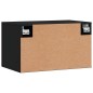 vidaXL Armario de pared madera de ingeniería negro 60x36,5x35 cm vidaXL Armario de pared madera de ingeniería negro 60x36,5x35 cm