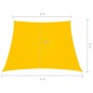 vidaXL Toldo de vela tela oxford trapecio amarillo 2/4x3 m vidaXL Toldo de vela tela oxford trapecio amarillo 2/4x3 m