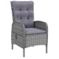 vidaXL Juego de comedor para jardín 7 piezas ratán sintético gris vidaXL Juego de comedor para jardín 7 piezas ratán sintético gris