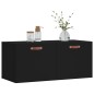 vidaXL Armario de pared madera de ingeniería negro 80x36,5x35 cm