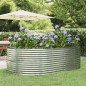 vidaXL Jardinera arriate acero recubrimiento polvo plata 212x140x68 cm vidaXL Jardinera arriate acero recubrimiento polvo plata 212x140x68 cm
