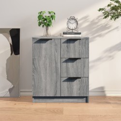 vidaXL Aparador de madera contrachapada gris Sonoma 60x30x70 cm
