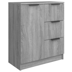 vidaXL Aparador de madera contrachapada gris Sonoma 60x30x70 cm