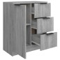 vidaXL Aparador de madera contrachapada gris Sonoma 60x30x70 cm vidaXL Aparador de madera contrachapada gris Sonoma 60x30x70 cm