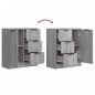 vidaXL Aparador de madera contrachapada gris Sonoma 60x30x70 cm vidaXL Aparador de madera contrachapada gris Sonoma 60x30x70 cm