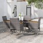 vidaXL Juego de comedor de jardín 5 piezas ratán sintético gris