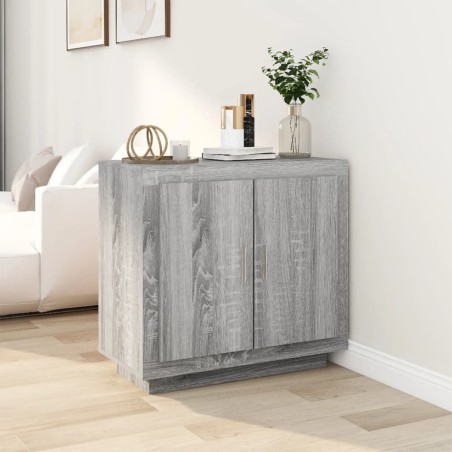 vidaXL Aparador de madera contrachapada gris Sonoma 80x40x75 cm