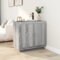 vidaXL Aparador de madera contrachapada gris Sonoma 80x40x75 cm vidaXL Aparador de madera contrachapada gris Sonoma 80x40x75 cm