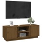 vidaXL Mueble de TV madera maciza de pino marrón miel 110x35x40,5 cm