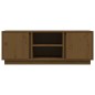 vidaXL Mueble de TV madera maciza de pino marrón miel 110x35x40,5 cm