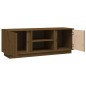 vidaXL Mueble de TV madera maciza de pino marrón miel 110x35x40,5 cm