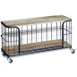 vidaXL Mueble para la TV de madera de mango maciza 100x40x45 cm