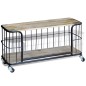 vidaXL Mueble para la TV de madera de mango maciza 100x40x45 cm