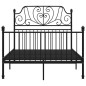 vidaXL Estructura de cama de metal negro 120x200 cm