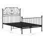vidaXL Estructura de cama de metal negro 120x200 cm
