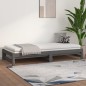 vidaXL Sofá cama extraíble madera maciza de pino gris 2x(90x190) cm vidaXL Sofá cama extraíble madera maciza de pino gris 2x(90x190) cm