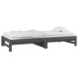 vidaXL Sofá cama extraíble madera maciza de pino gris 2x(90x190) cm vidaXL Sofá cama extraíble madera maciza de pino gris 2x(90x190) cm