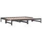 vidaXL Sofá cama extraíble madera maciza de pino gris 2x(90x190) cm vidaXL Sofá cama extraíble madera maciza de pino gris 2x(90x190) cm