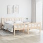 vidaXL Estructura de cama de madera maciza 140x190 cm vidaXL Estructura de cama de madera maciza 140x190 cm