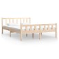 vidaXL Estructura de cama de madera maciza 140x190 cm vidaXL Estructura de cama de madera maciza 140x190 cm
