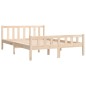 vidaXL Estructura de cama de madera maciza 140x190 cm vidaXL Estructura de cama de madera maciza 140x190 cm