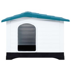vidaXL Caseta para perros polipropileno azul 90,5x68x66 cm
