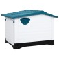 vidaXL Caseta para perros polipropileno azul 90,5x68x66 cm