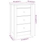 vidaXL Mesitas de noche 2 uds madera maciza de pino 40x35x61,5 cm vidaXL Mesitas de noche 2 uds madera maciza de pino 40x35x61,5 cm
