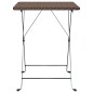 vidaXL Mesa bistró plegable marrón ratán sintético 55x54x71 cm vidaXL Mesa bistró plegable marrón ratán sintético 55x54x71 cm
