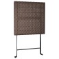 vidaXL Mesa bistró plegable marrón ratán sintético 55x54x71 cm vidaXL Mesa bistró plegable marrón ratán sintético 55x54x71 cm