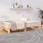 vidaXL Sofá cama extraíble madera maciza de pino 2x(90x190) cm vidaXL Sofá cama extraíble madera maciza de pino 2x(90x190) cm