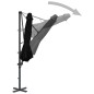 vidaXL Sombrilla voladiza con poste de aluminio negro 300 cm vidaXL Sombrilla voladiza con poste de aluminio negro 300 cm