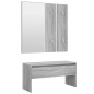vidaXL Set de muebles de recibidor madera contrachapada gris Sonoma