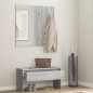 vidaXL Set de muebles de recibidor madera contrachapada gris Sonoma