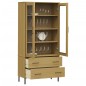 vidaXL Librería patas de metal OSLO madera maciza marrón 85x35x172,5cm vidaXL Librería patas de metal OSLO madera maciza marrón 85x35x172,5cm