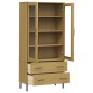 vidaXL Librería patas de metal OSLO madera maciza marrón 85x35x172,5cm vidaXL Librería patas de metal OSLO madera maciza marrón 85x35x172,5cm
