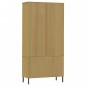 vidaXL Librería patas de metal OSLO madera maciza marrón 85x35x172,5cm vidaXL Librería patas de metal OSLO madera maciza marrón 85x35x172,5cm