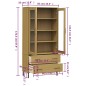 vidaXL Librería patas de metal OSLO madera maciza marrón 85x35x172,5cm vidaXL Librería patas de metal OSLO madera maciza marrón 85x35x172,5cm