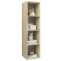 vidaXL Mueble TV pared contrachapada color roble Sonoma 37x37x142,5 cm vidaXL Mueble TV pared contrachapada color roble Sonoma 37x37x142,5 cm