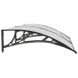 vidaXL Marquesina puerta policarbonato negro y transparente 150x80 cm vidaXL Marquesina puerta policarbonato negro y transparente 150x80 cm
