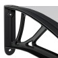 vidaXL Marquesina puerta policarbonato negro y transparente 150x80 cm vidaXL Marquesina puerta policarbonato negro y transparente 150x80 cm