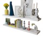 vidaXL Estantes flotantes de pared 2 uds MDF blanco para libros/DVD 