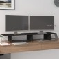 vidaXL Soporte para monitor madera maciza de pino negro 100x27x15 cm vidaXL Soporte para monitor madera maciza de pino negro 100x27x15 cm