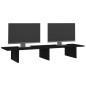 vidaXL Soporte para monitor madera maciza de pino negro 100x27x15 cm vidaXL Soporte para monitor madera maciza de pino negro 100x27x15 cm