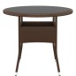 vidaXL Juego comedor jardín 3 pzas ratán sintético marrón