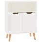 vidaXL Aparador de madera de ingeniería blanco brillo 60x30x72 cm vidaXL Aparador de madera de ingeniería blanco brillo 60x30x72 cm
