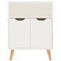 vidaXL Aparador de madera de ingeniería blanco brillo 60x30x72 cm vidaXL Aparador de madera de ingeniería blanco brillo 60x30x72 cm