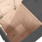vidaXL Baúl para la colada madera maciza de pino gris 88,5x44x76 cm vidaXL Baúl para la colada madera maciza de pino gris 88,5x44x76 cm